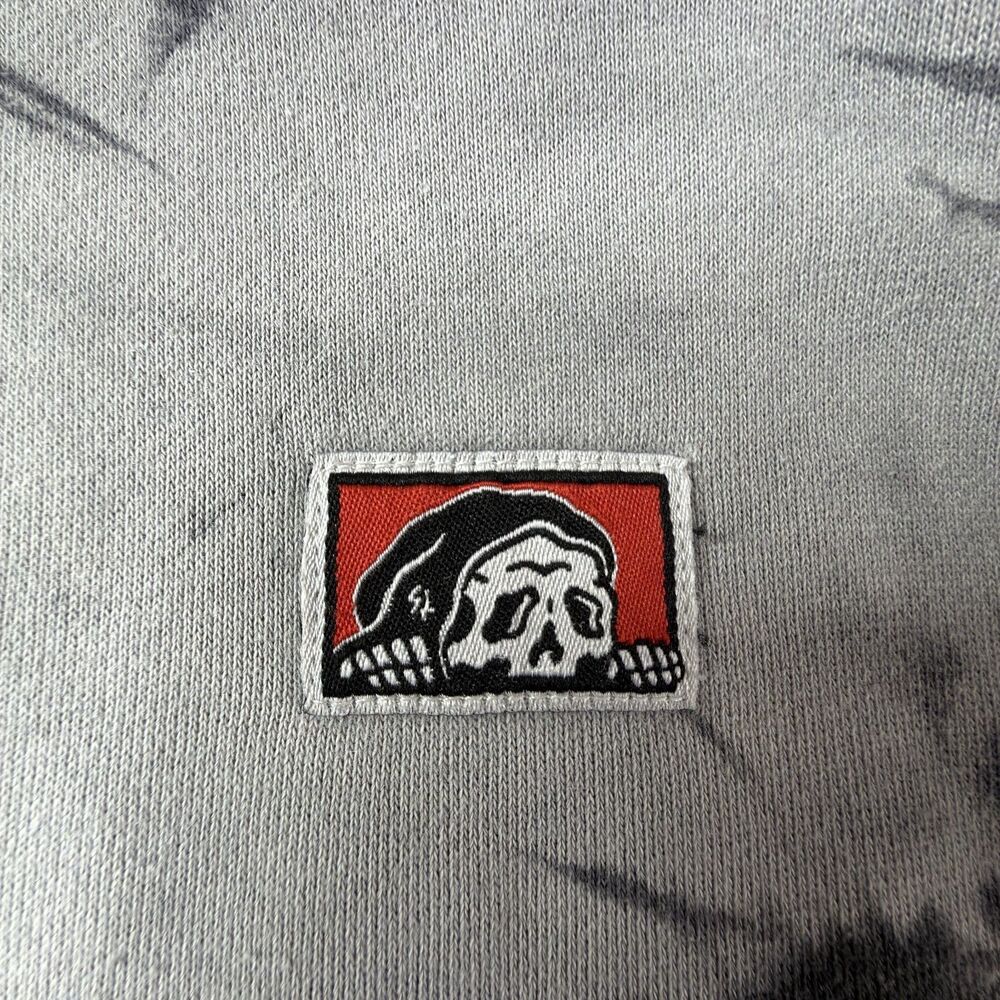lurking class hoodie med/lg gray back tie dye skull graphic streetwear skater - Picture 5 of 11